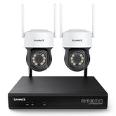 5MP 10-Channel Wireless PT Security Camera System, 8MP NVR, 5MP Pan & Tilt WiFi IP Camera, Two-Way Audio, IP66 Waterproof, Smart AI Human Detection, Work With Alexa